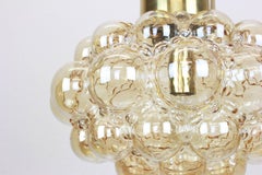 Large Amber Bubble Glass Pendant by Helena Tynell, Limburg, Germany