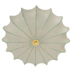Große runde Cocoon-Einbaubeleuchtung, Goldkant, Deutschland, 1970er Jahre
