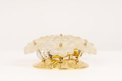 Set of 2 Stunning Petite Glass Flower Wall Light by Ernst Palme, Germany, 1970s