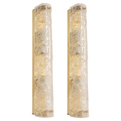 Pair of Large Murano Glass Sconces Modernist Wall Light, Germany, 1960s