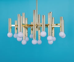 Large Brass Sputnik Chandelier, Sciolari Style, Germany, 1960s