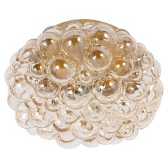 1 of 2 Petite Amber Bubble Glass Flush Mount by Limburg, Germany