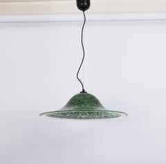 Stupefacente pendente verde di Murano Neverino di Vistosi, Italia, anni '70
