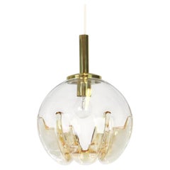 Lámpara colgante de bola de Murano by Doria, Alemania, Años 70