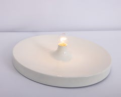 1 de 6: Aplique metálico de estilo «Mid-Century Modern» con forma de disco, «Space Age», Alemania, década de los 70