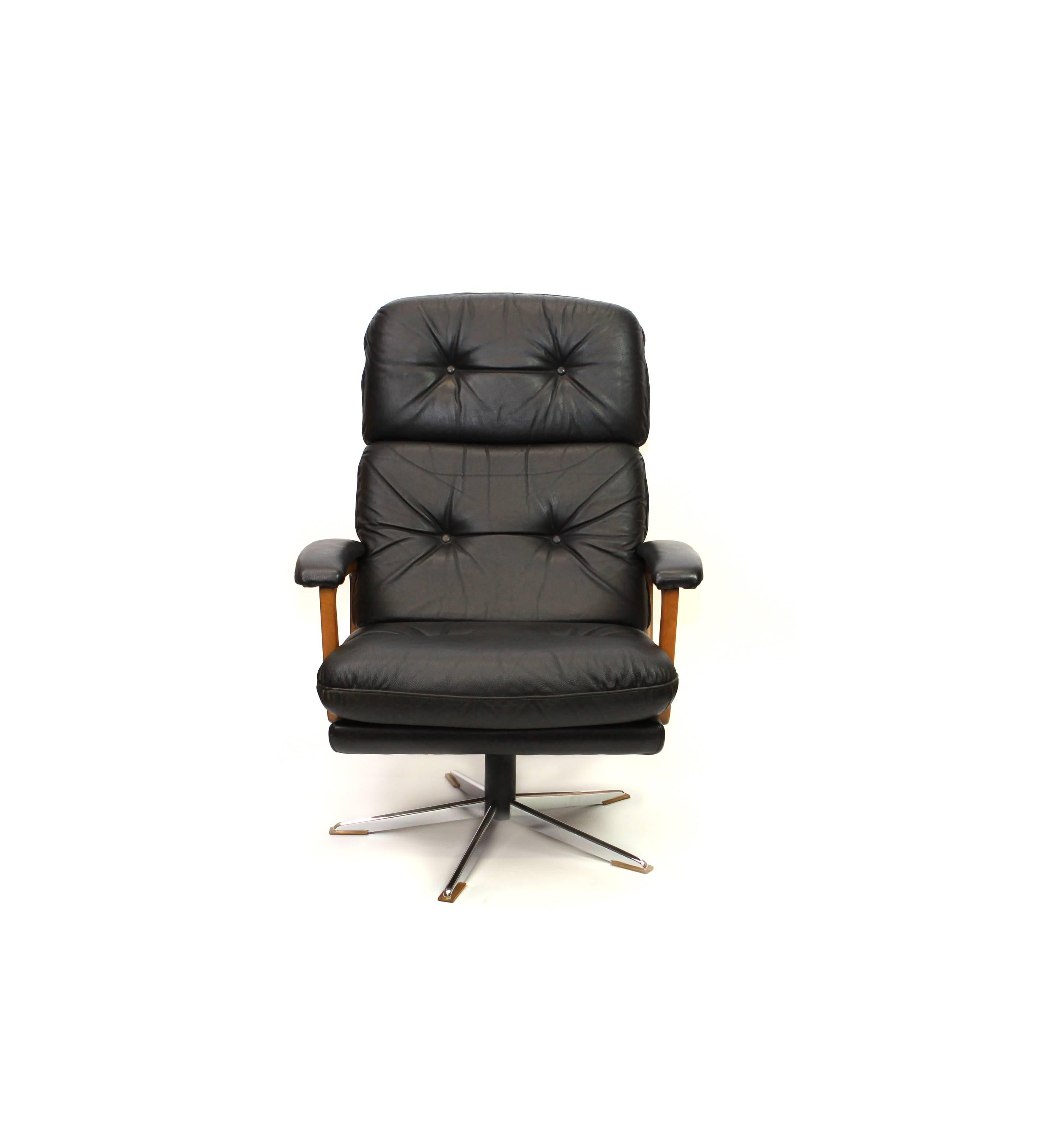 Leather Lounge Chair by COR, Germany, 1970s 1