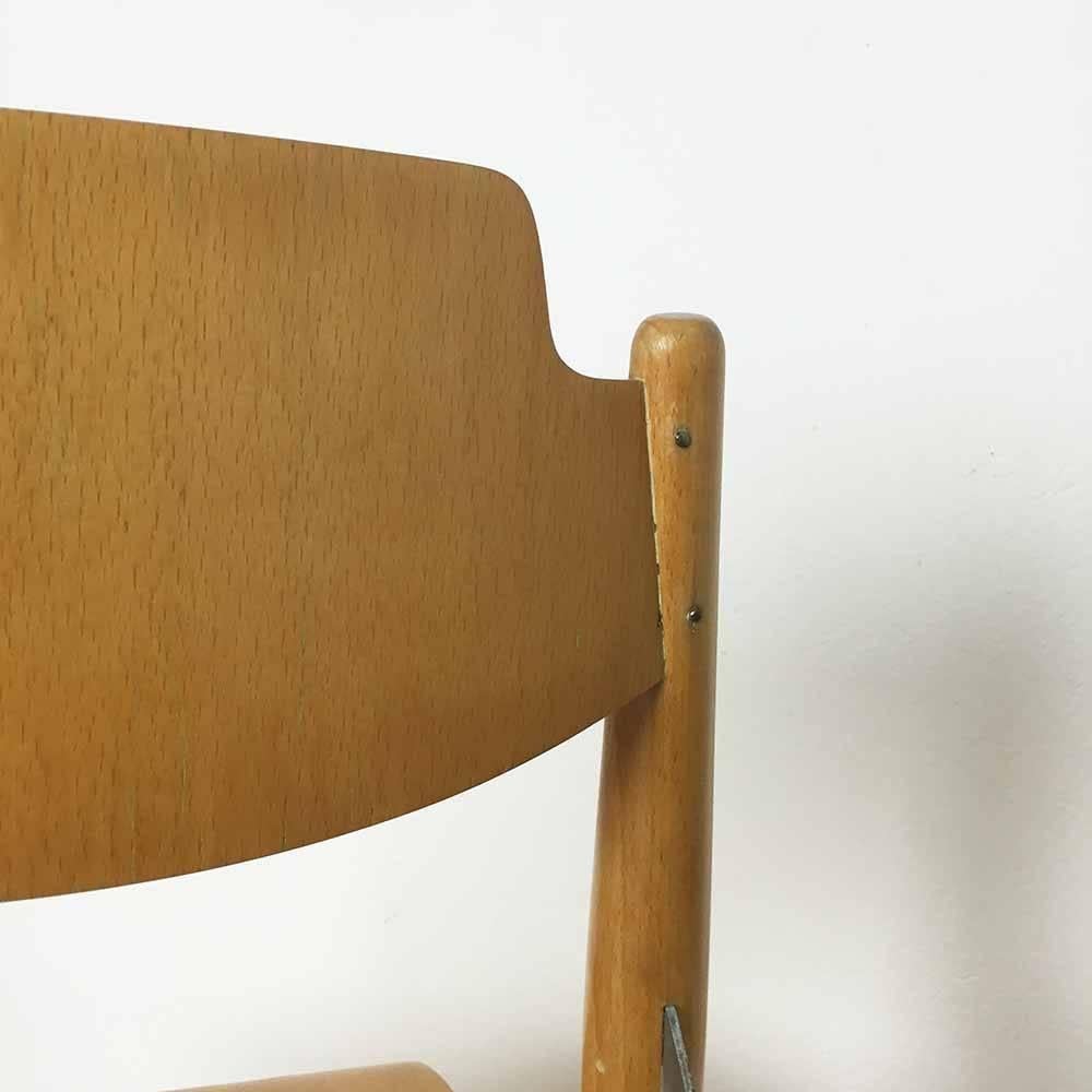 Wooden SE18 Children's Chair by Egon Eiermann for Wilde & Spieth, Germany 1950s 4