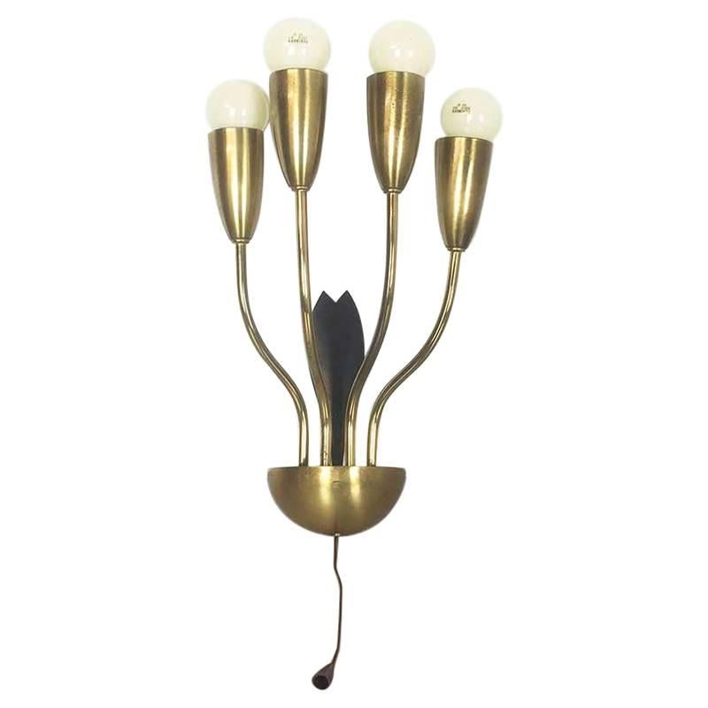 Applique italiane in metallo e ottone, anni '60, Made in Italy