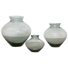 Vintage 1960s Set of Three Heart Vases Turmaline by Wilhelm Wagenfeld for WMF