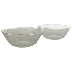 Ensemble de deux coquilles de verre de Wilhelm Wagenfeld pour VLG Weisswasser, Allemagne