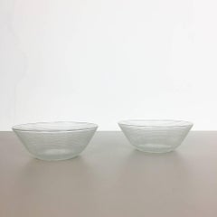 Set di due conchiglie di vetro di Wilhelm Wagenfeld per VLG Weisswasser, Germania