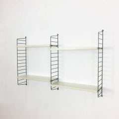 Original White 1960s Modular String Wall Unit by Nisse Strinning, Sweden