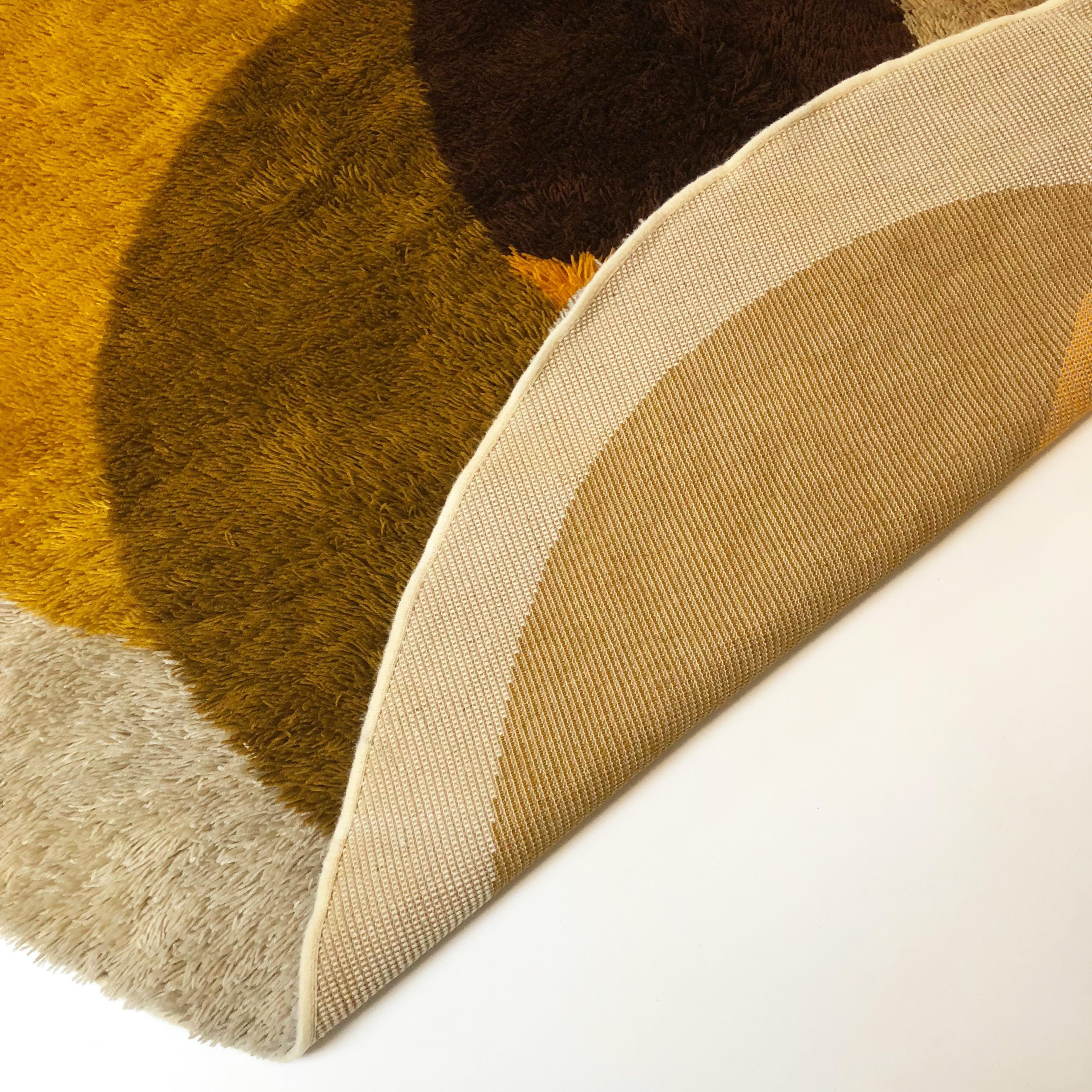 Extra Large Modernist Multi-Color High Pile Rya Rug by Desso ...
