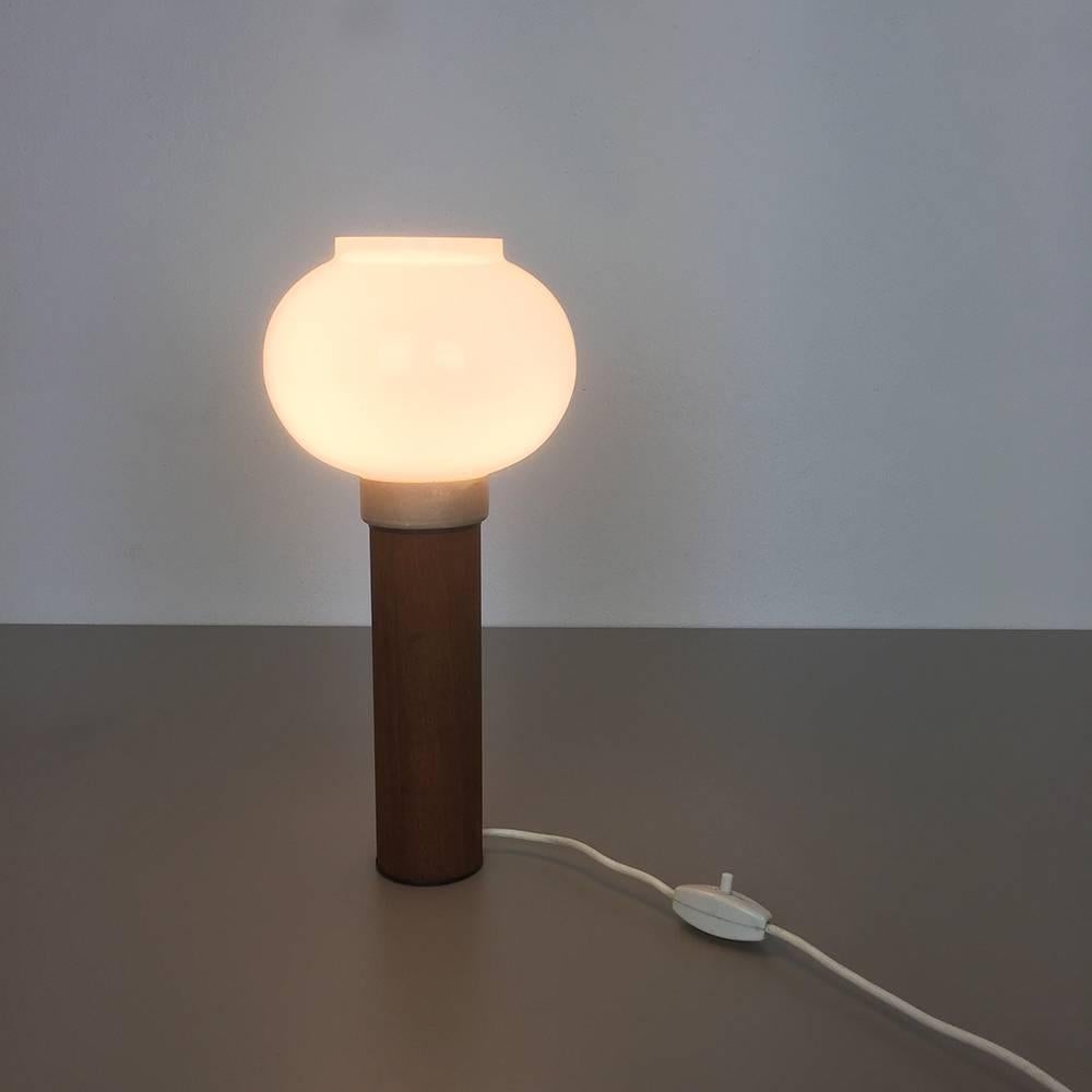 1960s Teak Table Light by Luxus Vittsjö Sweden Design Uno & Östen Kristiansson For Sale 3