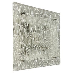Grande applique organique en verre glacé de style Hollywood Regency fabriquée par Kalmar Lighting, 1970