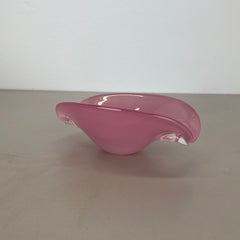 Rare Large 21cm Shell Bowl "PINK" opaline Murano Glass, Italy, 1970s