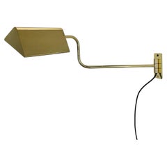 Grande applique murale « SWING ARM » en laiton de 69 cm, conçue par Florian Schulz, Allemagne, années 1970