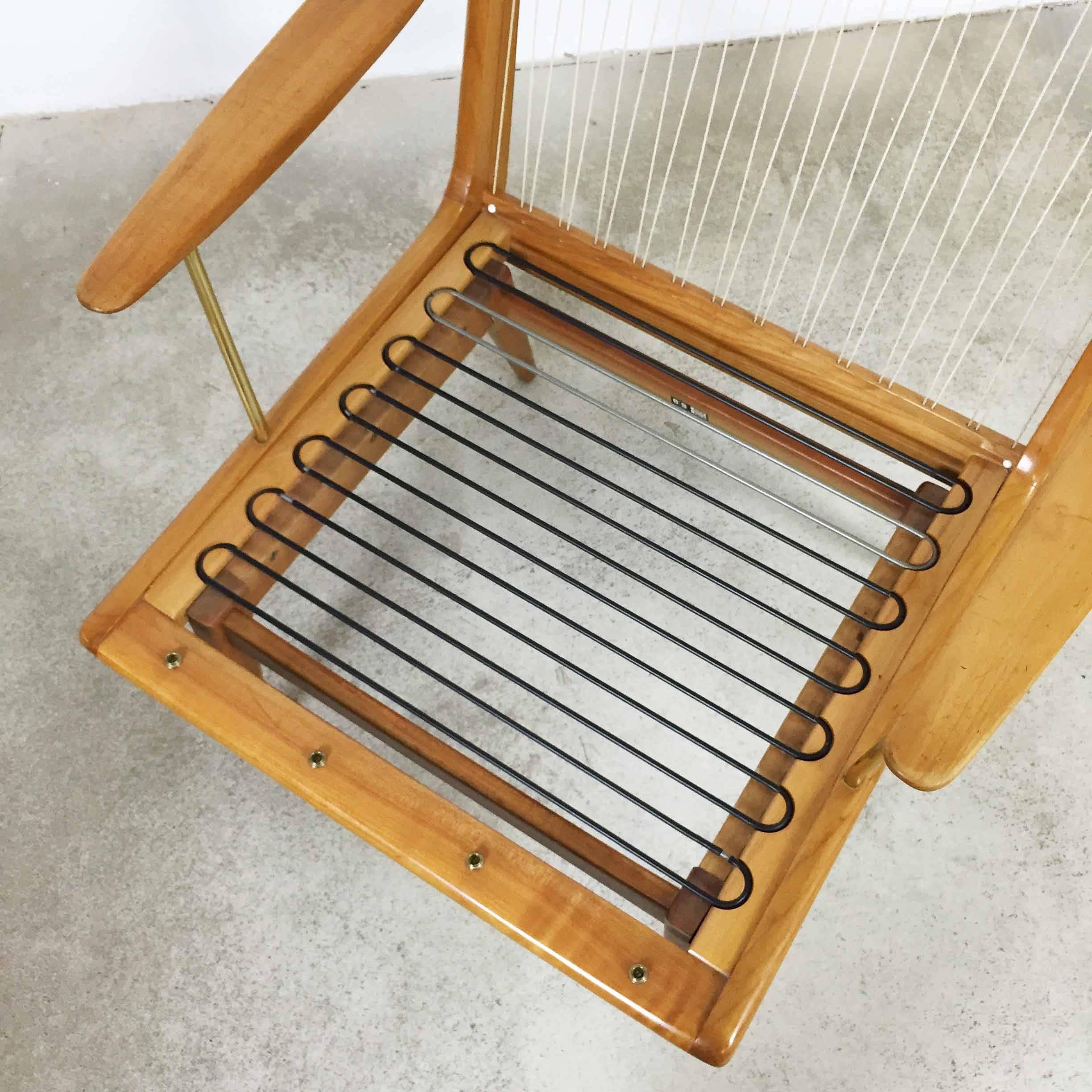 Wood 1950s Boomerang Easy Chair by Hans Mitzlaff for Eugen Schmidt, Soloform, Germany