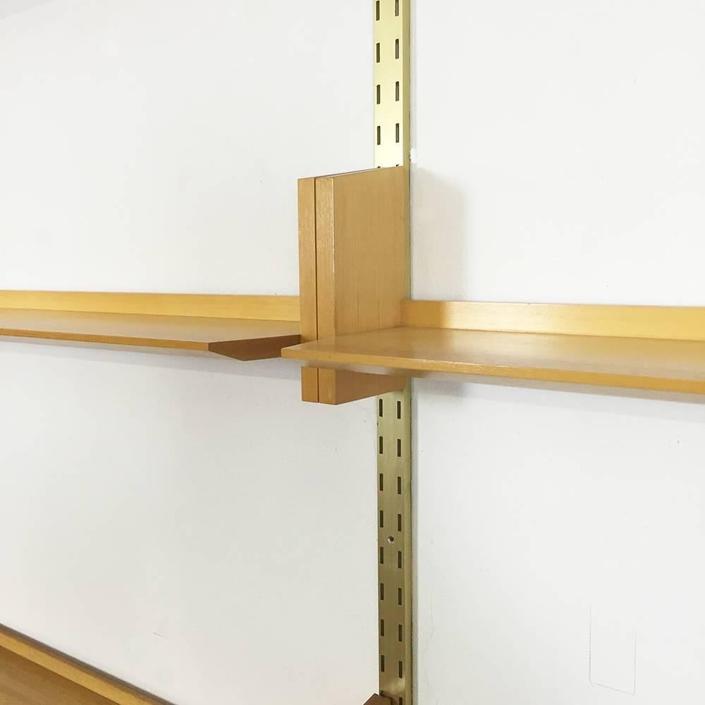 Modular Wall Unit in Brass and Elmwood by Dieter Reinhold for WK Möbel, Germany 3