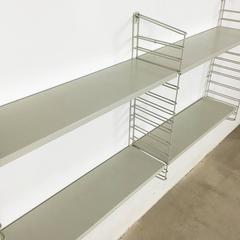 Vintage 1960s Metal Tomado Wall Unit in Light Grey Designs by A. Dekker, Holland