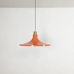 Original 1960s Orange Tulip Hanging Light by Hans-Agne Jakobsson, Sweden