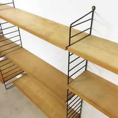 Original 1960s Modular String Wall Unit in Elmwood by Nisse Strinning, Sweden
