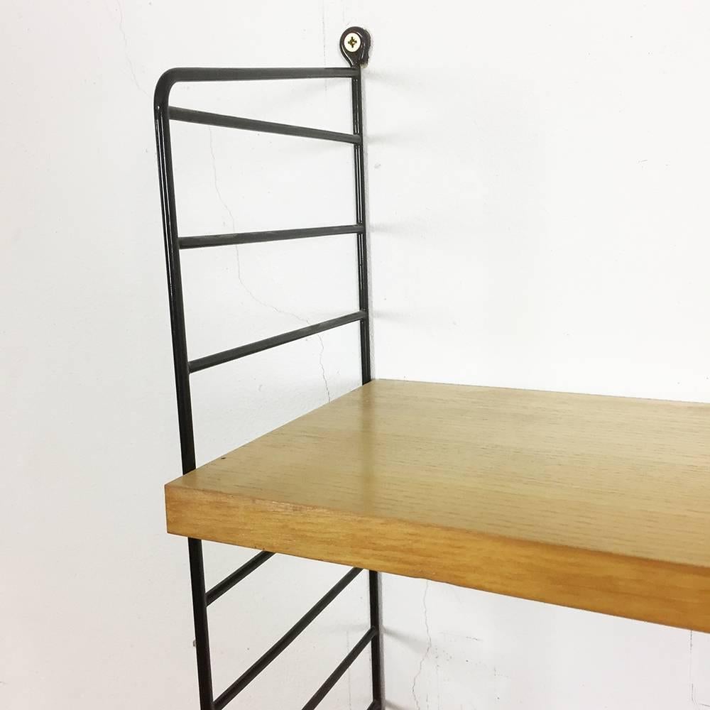 20th Century Original 1970s Modular String Wall Unit in Ashwood by Nisse Strinning, Sweden