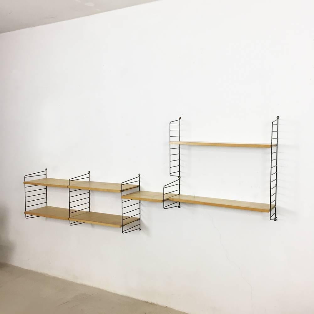 Original 1970s Modular String Wall Unit in Ashwood by Nisse Strinning, Sweden 2