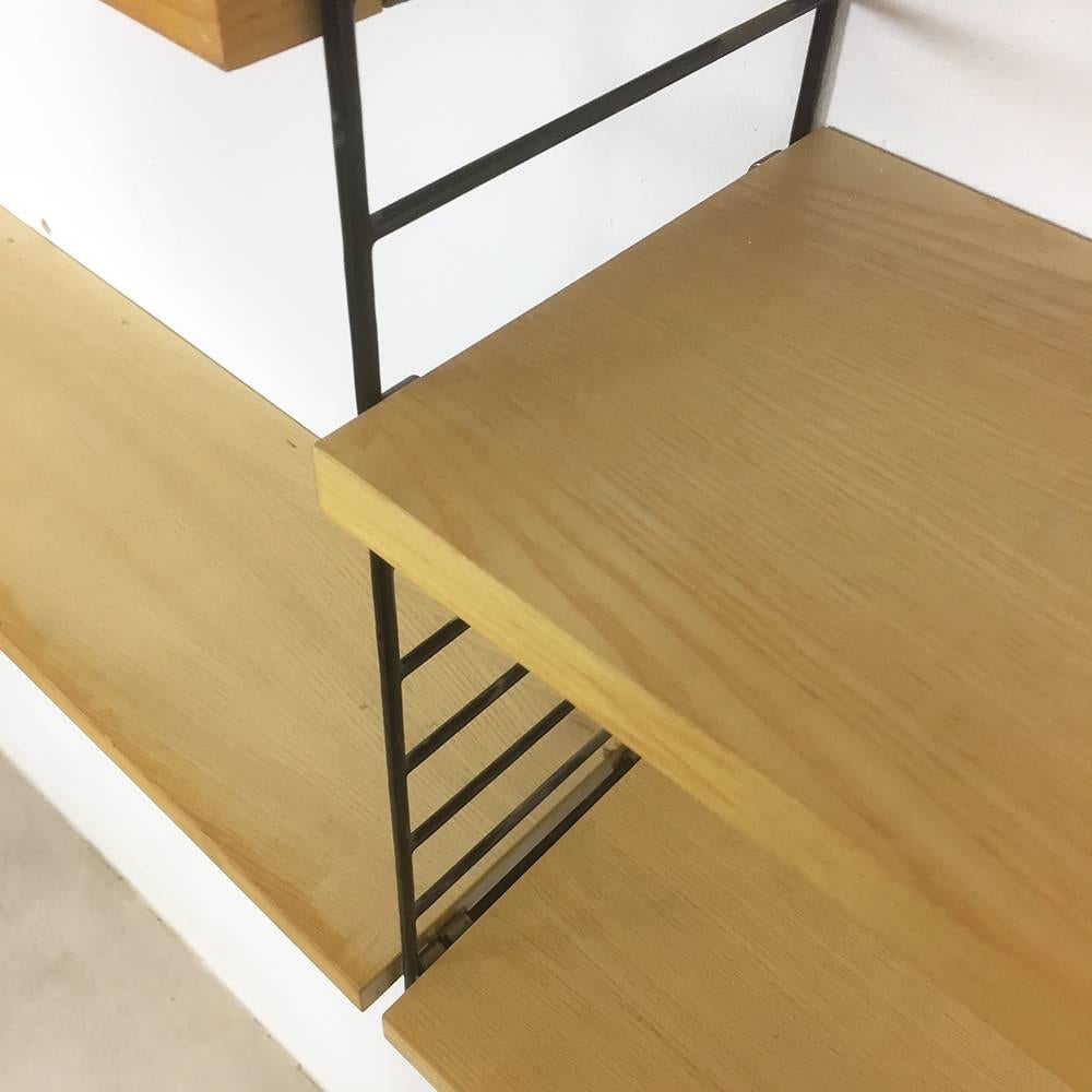 Late 20th Century Original 1970s Modular String Wall Unit in Ash Wood by Nisse Strinning, Sweden