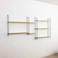 Original 1970s Modular String Wall Unit in Ashwood by Nisse Strinning, Sweden