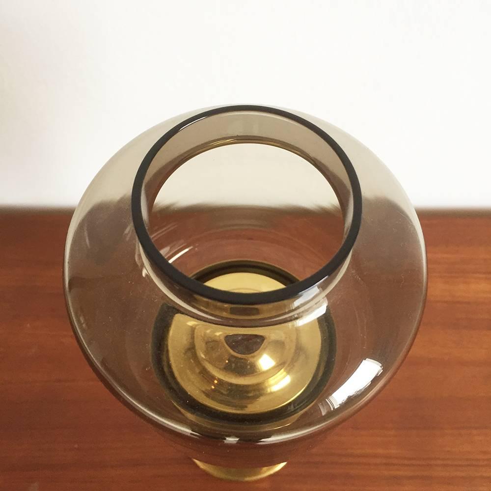 20th Century 1960s Brass and Glass 