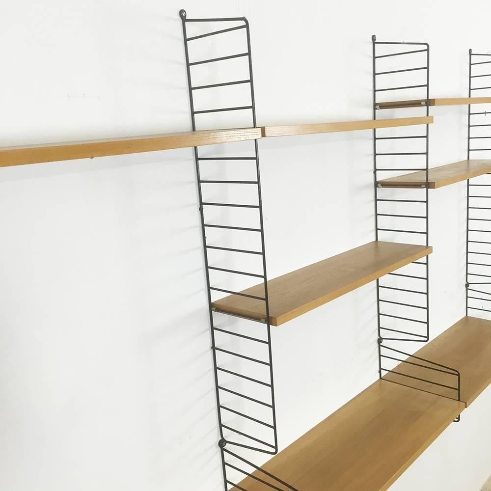 Mid-Century Modern Original 1960s String Wall Unit by Nisse Strinning for String Design, AB Sweden