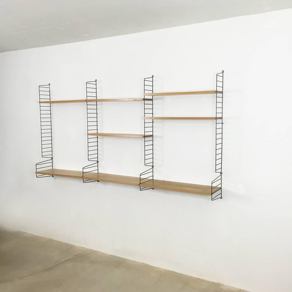 Mid-20th Century Original 1960s String Wall Unit by Nisse Strinning for String Design, AB Sweden