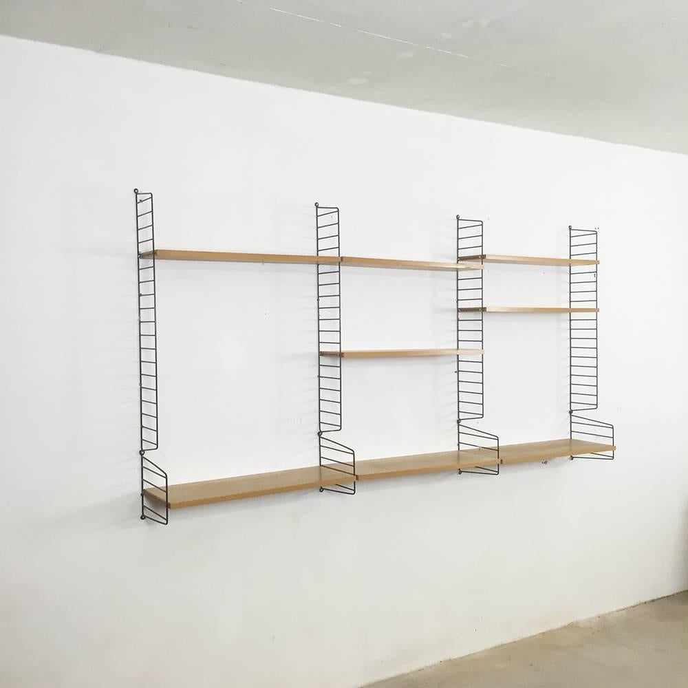 Original 1960s String Wall Unit by Nisse Strinning for String Design, AB Sweden 2