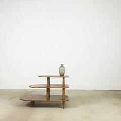 Modernist Wooden Etagere Side Table Shelf  Made in Germany, 1950s