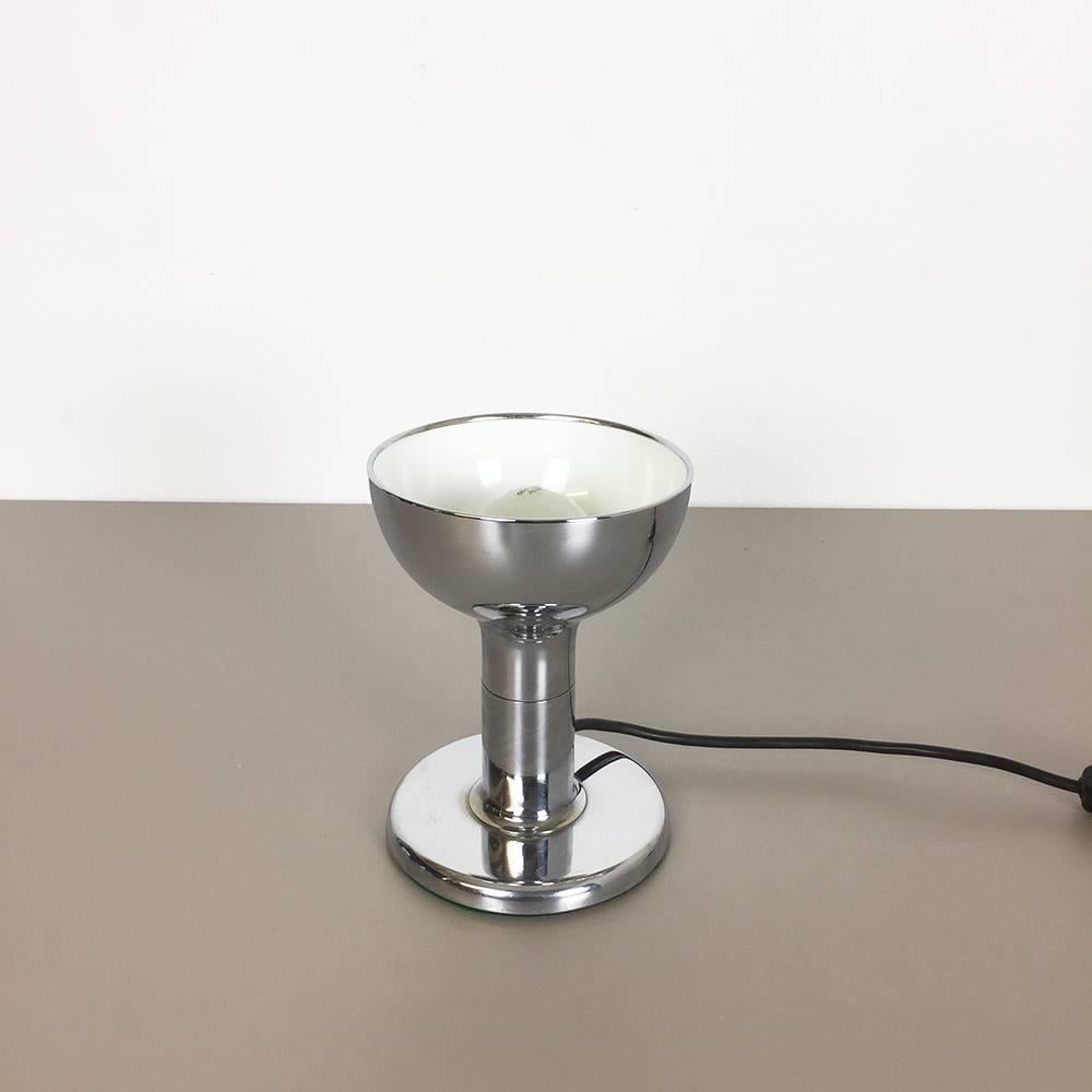 Metal Original Modernist 1970s Chrome Table Light Made by Cosack Lights, Germany