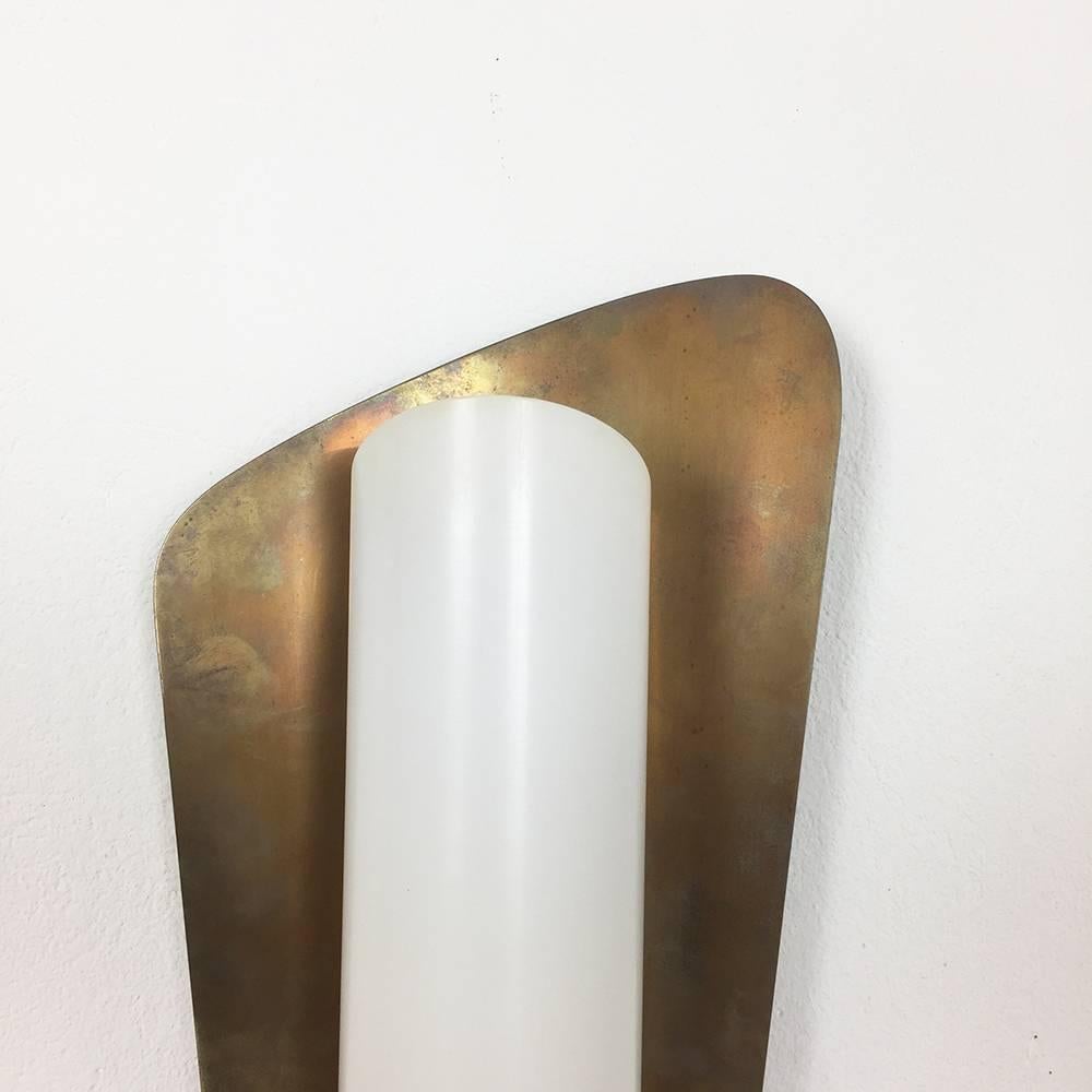 Extra Large Modernist 1950s Italian Theatre Metal Sconces Wall Light, Italy In Good Condition In Kirchlengern, DE