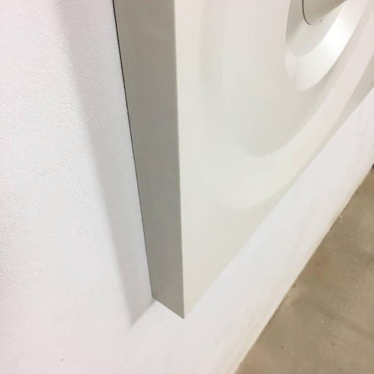 Large White Metal Wall Light by Klaus Hempel for Kaiser Leuchten, 1970s For Sale at 1stdibs