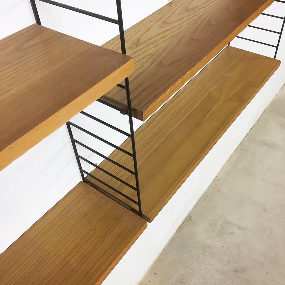 Original 1960s Modular String Wall Unit in Ashwood by Nisse Strinning, Sweden 1