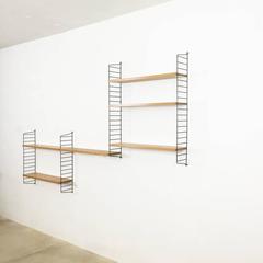 Original Elmwood 1960s Modular String Wall Unit by Nisse Strinning, Sweden