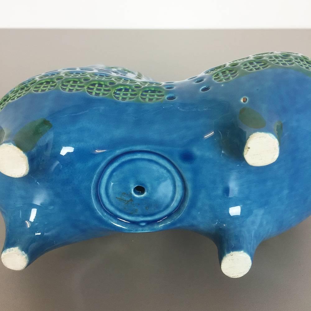 Original 1960s Ceramic Horse in Rimini Blue Design by Aldo Londi for Bitossi 4
