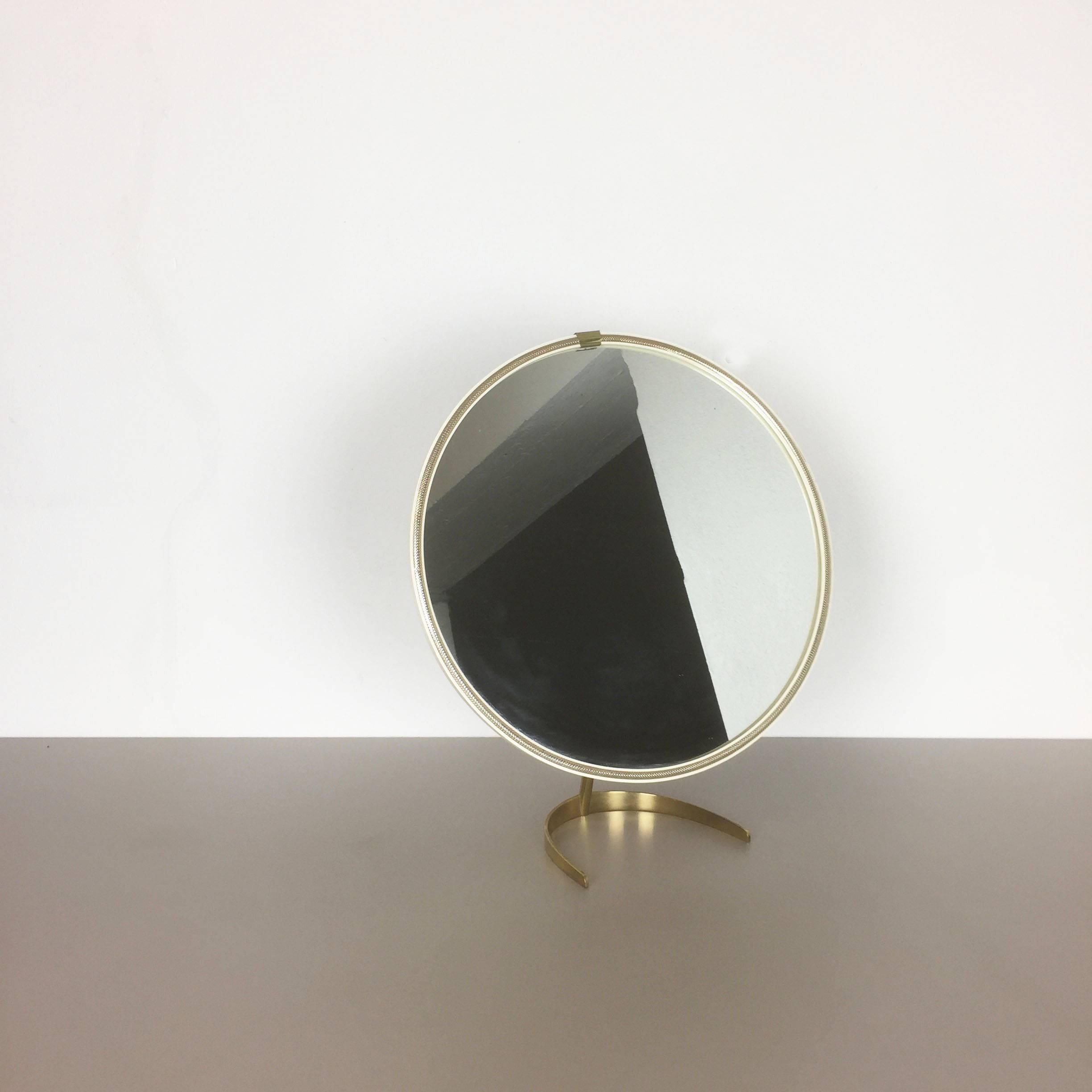 Mid-Century Modern Original 1950s German Modernist Table Mirror Vereinigte Werkstätten Antrieb