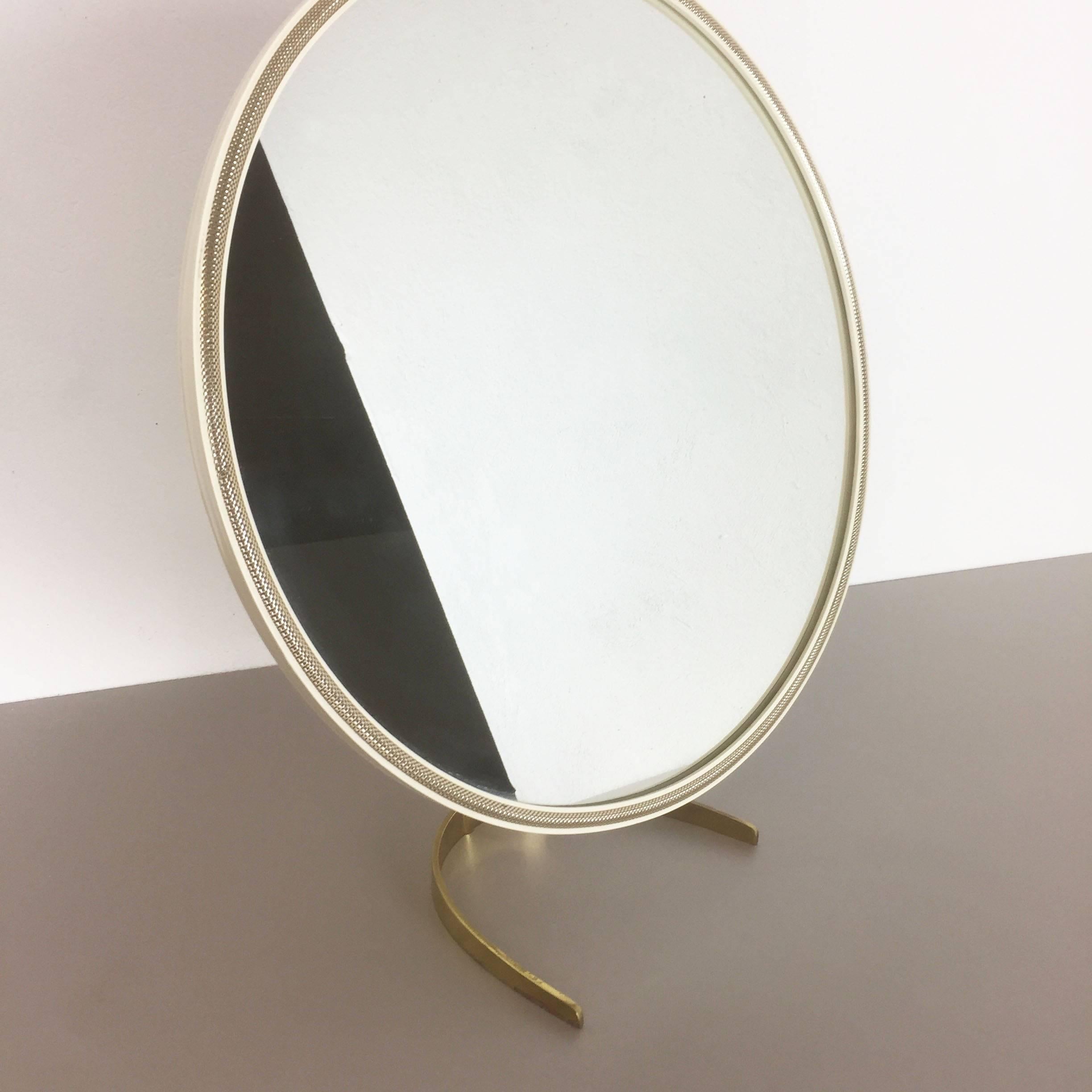 Original 1950s German Modernist Table Mirror Vereinigte Werkstätten Antrieb In Good Condition In Kirchlengern, DE