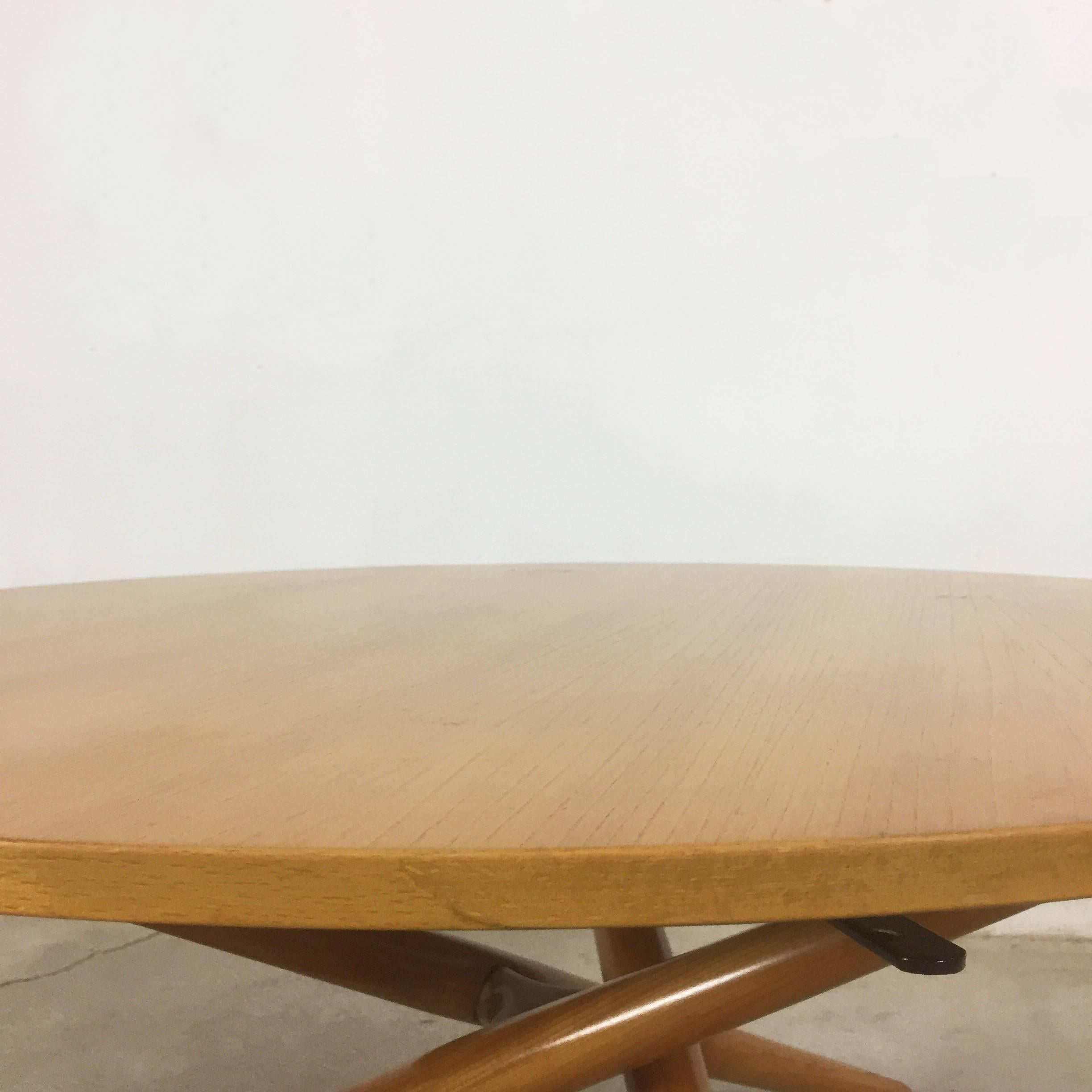 Mid-Century Modern Movex Table, Ess.Tee.Tisch Cherrywood, Jürg Bally for Wohnhilfe Zürich, 1951