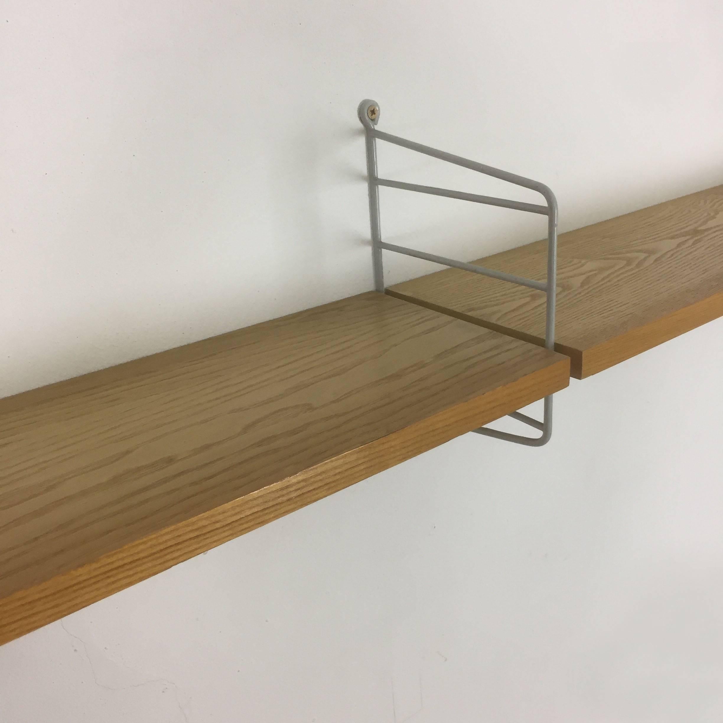 Original 1960s Modular String Wall Unit in Ash by Nisse Strinning, Sweden In Good Condition In Kirchlengern, DE