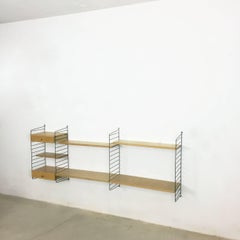 Original 1970s Modular String Wall Unit in Ashwood by Nisse Strinning, Sweden
