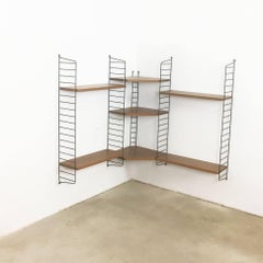 Original 1970s Modular String Wall Unit in Walnut by Nisse Strinning, Sweden