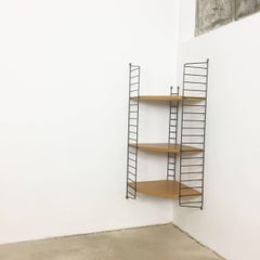 Original 1970s Modular String Wall Unit in Elmwood by Nisse Strinning, Sweden