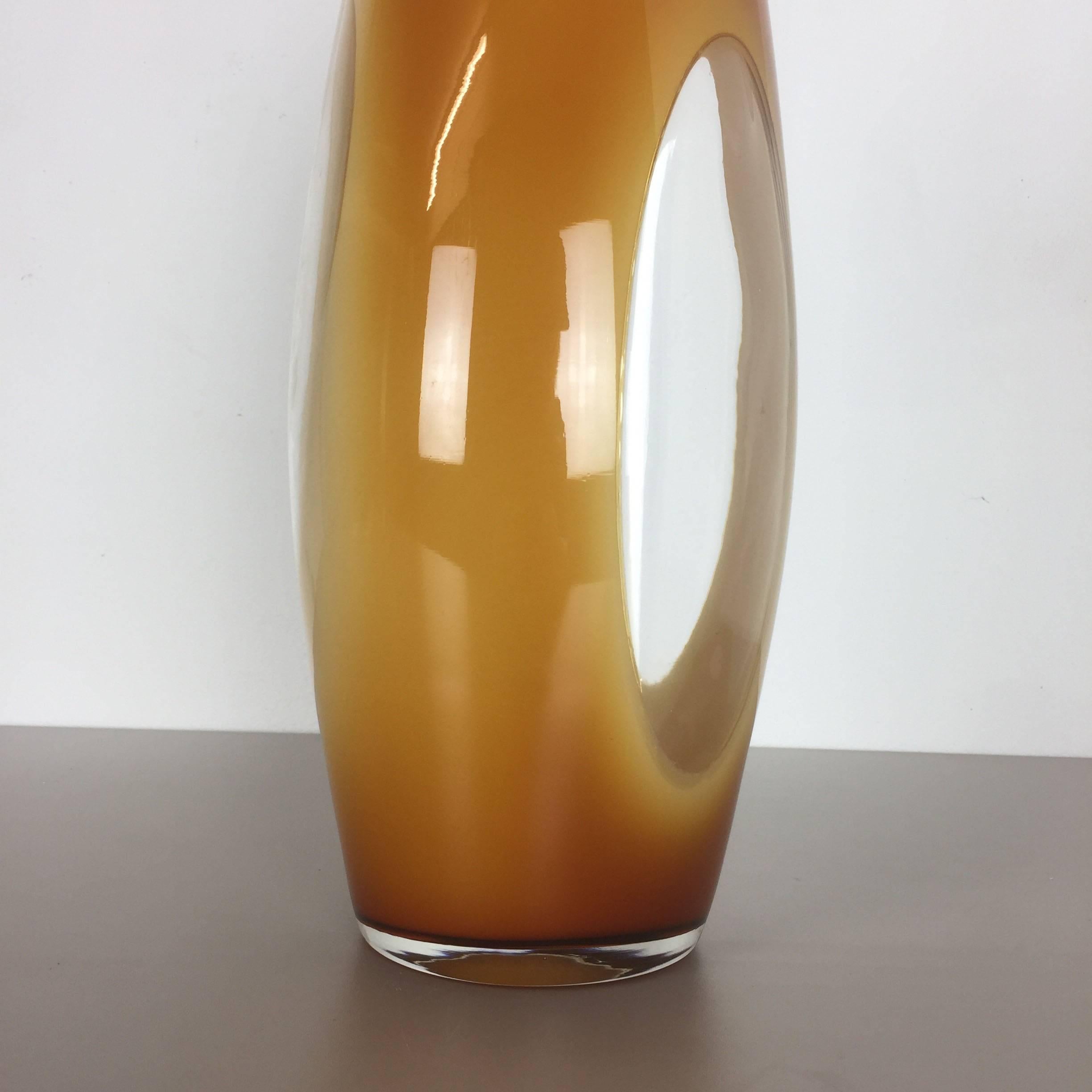 Original Extra Large 50cm Murano Summerso Handblown Glass Vase, Italy, 1970s 2