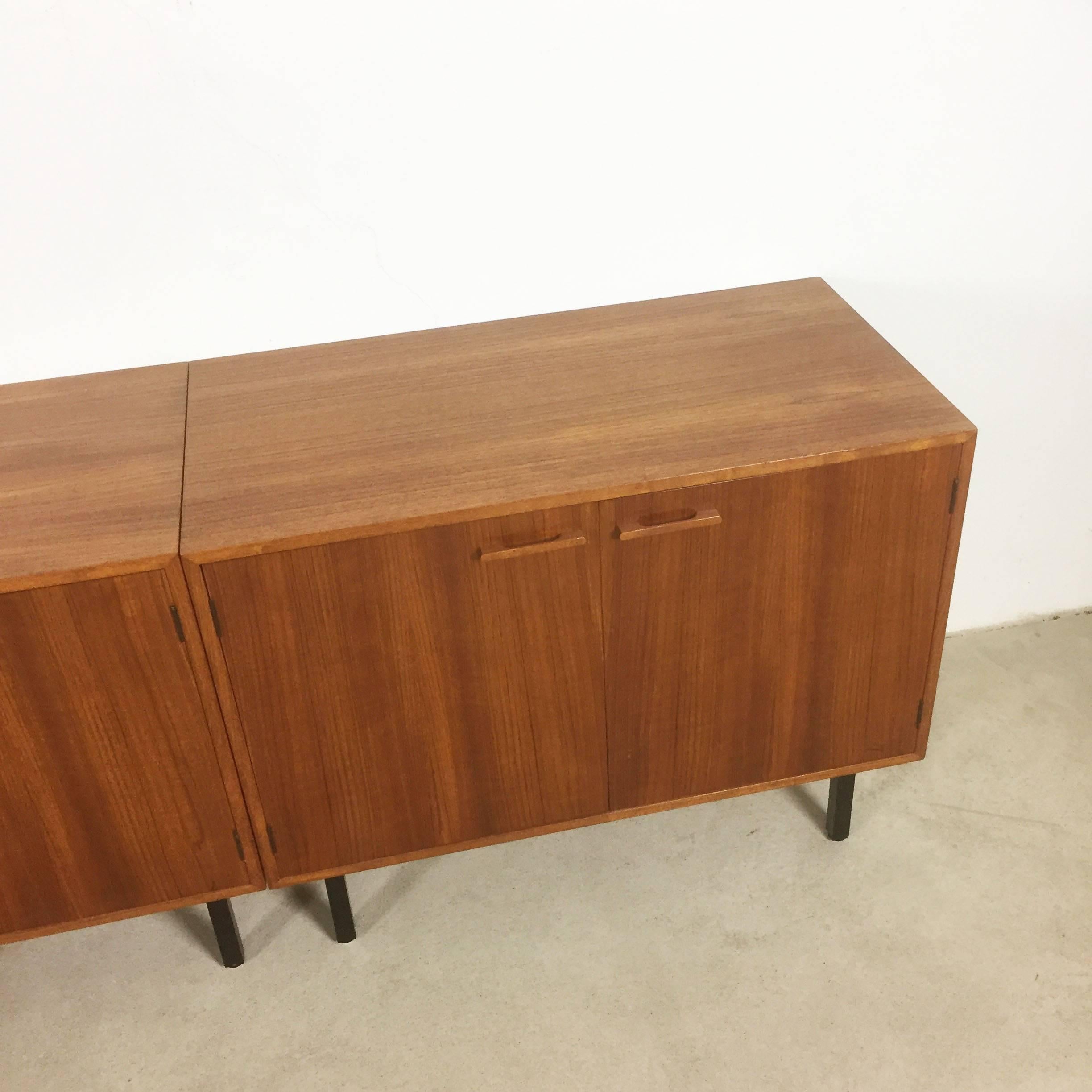 20th Century Teak Cabinets by Kai Kristiansen for Feldballes Møbelfabrik, 1960s, Set of Three